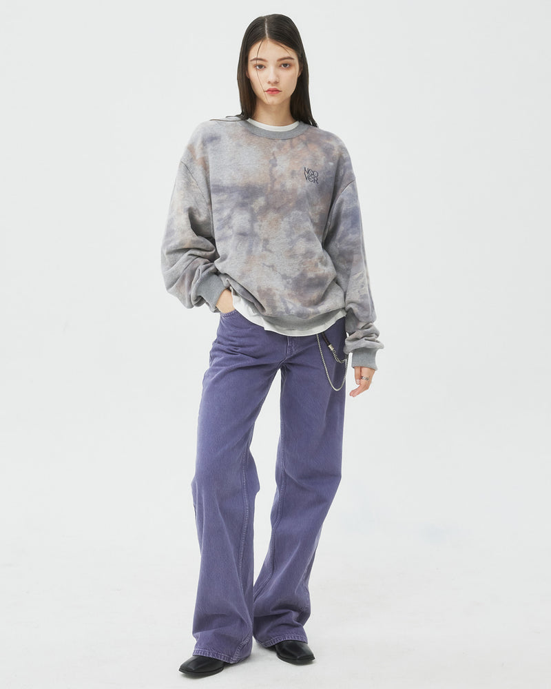 NCOVER（エンカバー）TYPO LOGO TIEDYE SWEATSHIRT-GREY