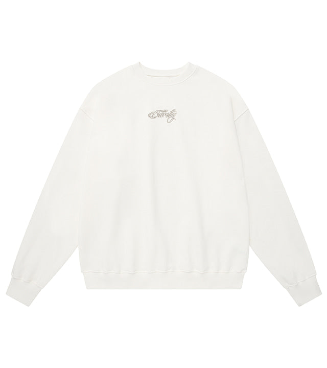 curetty (キュリティー)  C LOGO OVERSIZED SWEATSHIRT_WHITE