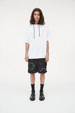 オーワイ(OY)  NYLON LOGO HOODIE T-WHITE