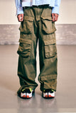 GRAFFITIONMIND(グラフィティオンマインド)          OVERSIZED MULTI POCKET CARGO PANTS (OLIVE)