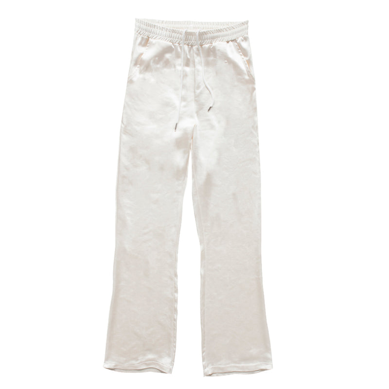 SINCITY (シンシティ) Silk Boot-cut pant White