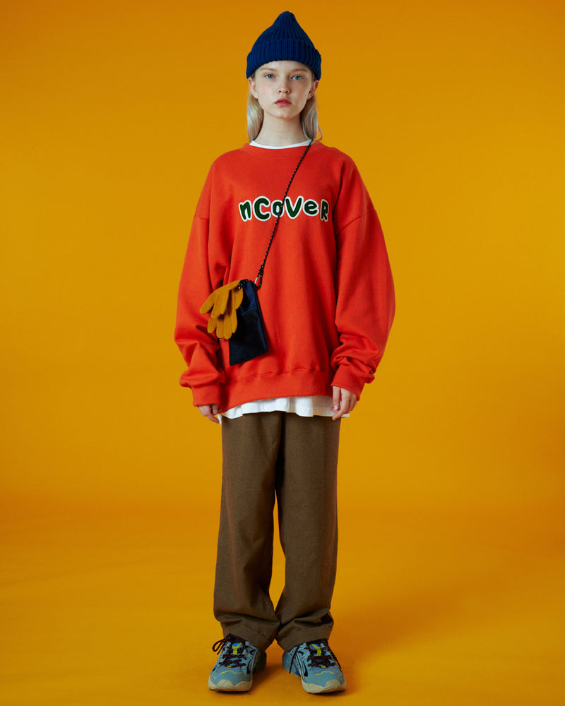 NCOVER（エンカバー）SIGNATURE PATCH LOGO SWEATSHIRT-ORANGE