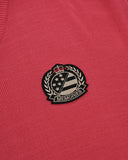 MYDEEPBLUEMEMORIES(マイディープブルーメモリーズ)      memories emblem knit(coral pink)