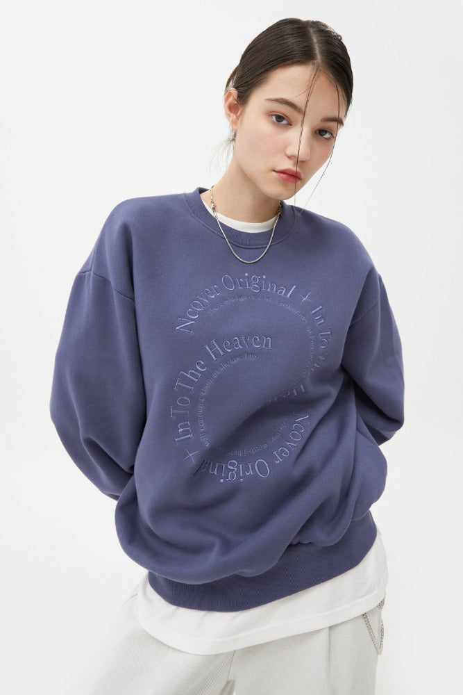 NCOVER（エンカバー）SEMICIRCLE TEXT SWEATSHIRT-PURPLE