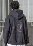 メスノウン(MASSNOUN) BIOHAZARD SYMBOL OVERSIZED HOODY MSZHD001-DG