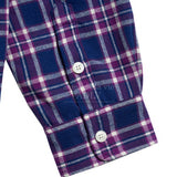 アクメドラビ(acme' de la vie) SILICON EMBLEM CHECKSHIRT HOODIE PURPLE