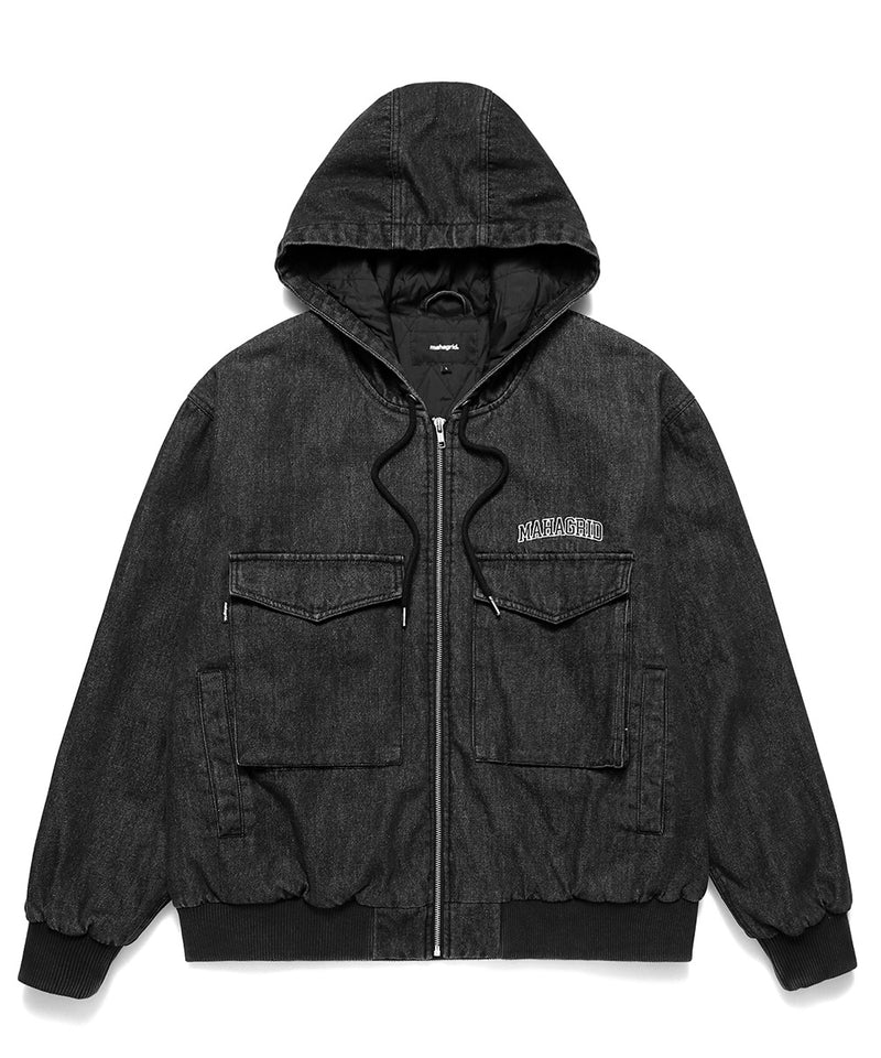 mahagrid (マハグリッド) HOODED DENIM WEP JACKET [BLACK]