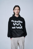 オーワイ(OY) REVERSE BLEND LOGO HOODIE-BLACK