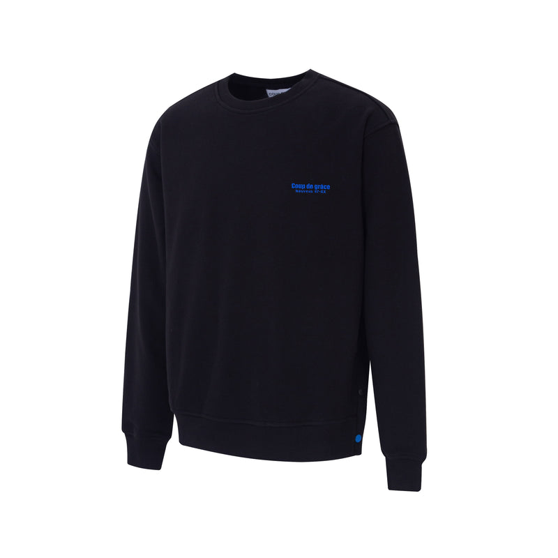 クーデグレース(Coup de grace)  Coup de grâce Nouveau 07-XX BUTTON CREWNECK BLACK