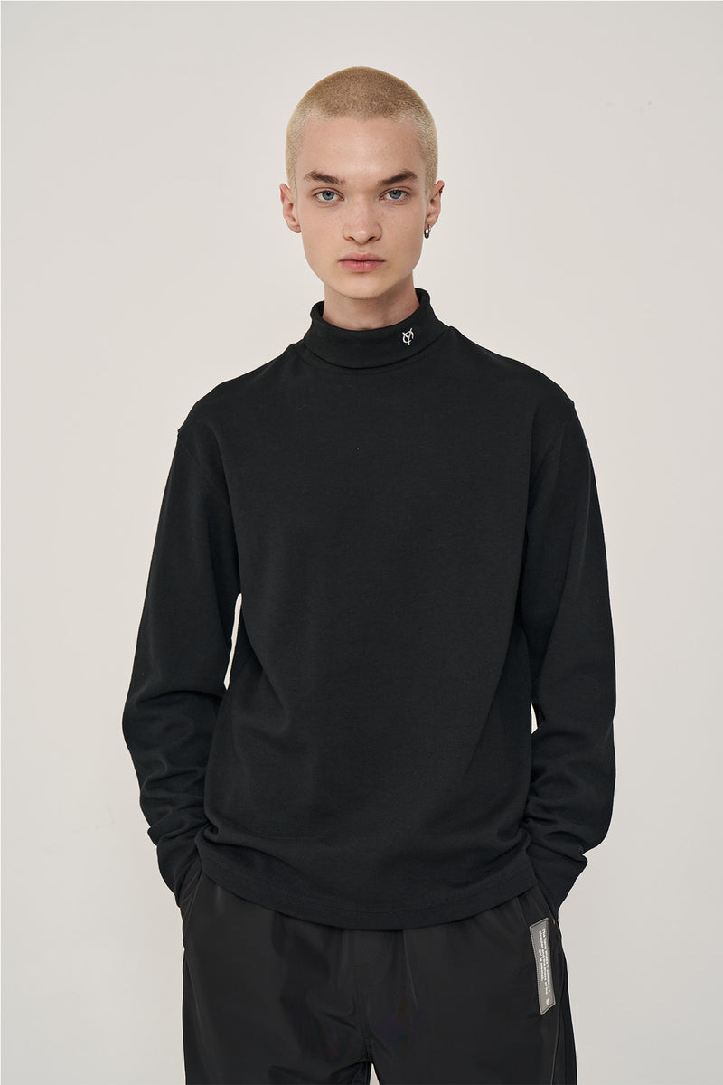 オーワイ(OY) BASIC LOGO POLA T-BLACK