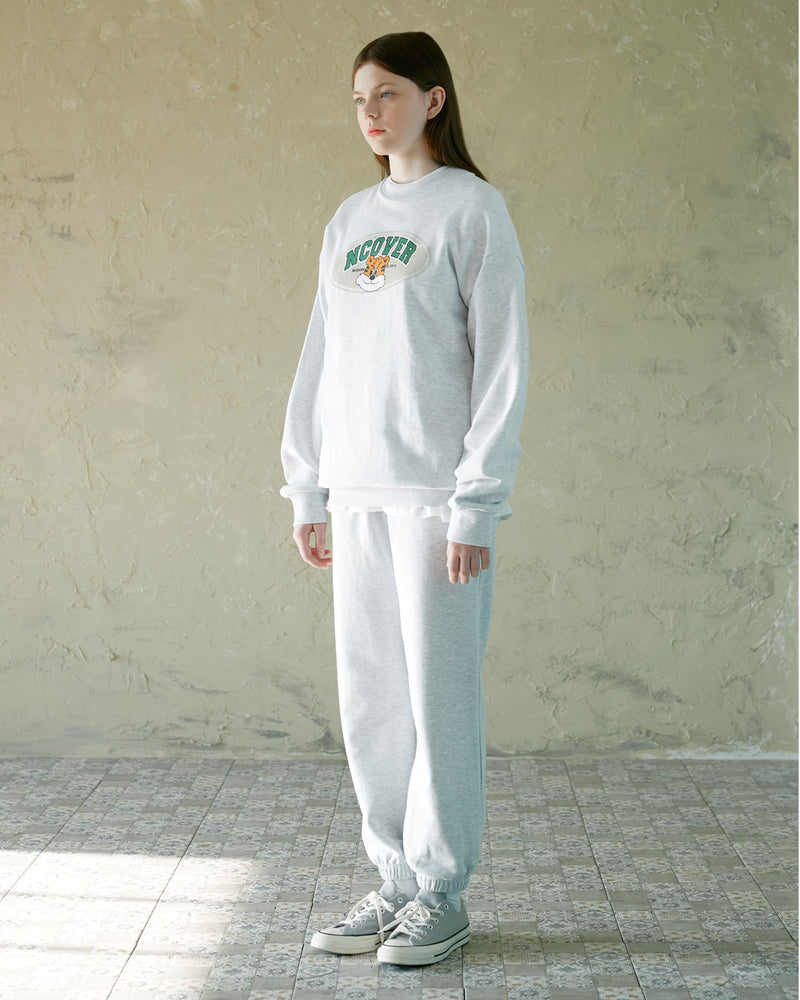 NCOVER（エンカバー）BERT ORIGINAL LOGO SWEATSHIRT-WHITE MELANGE