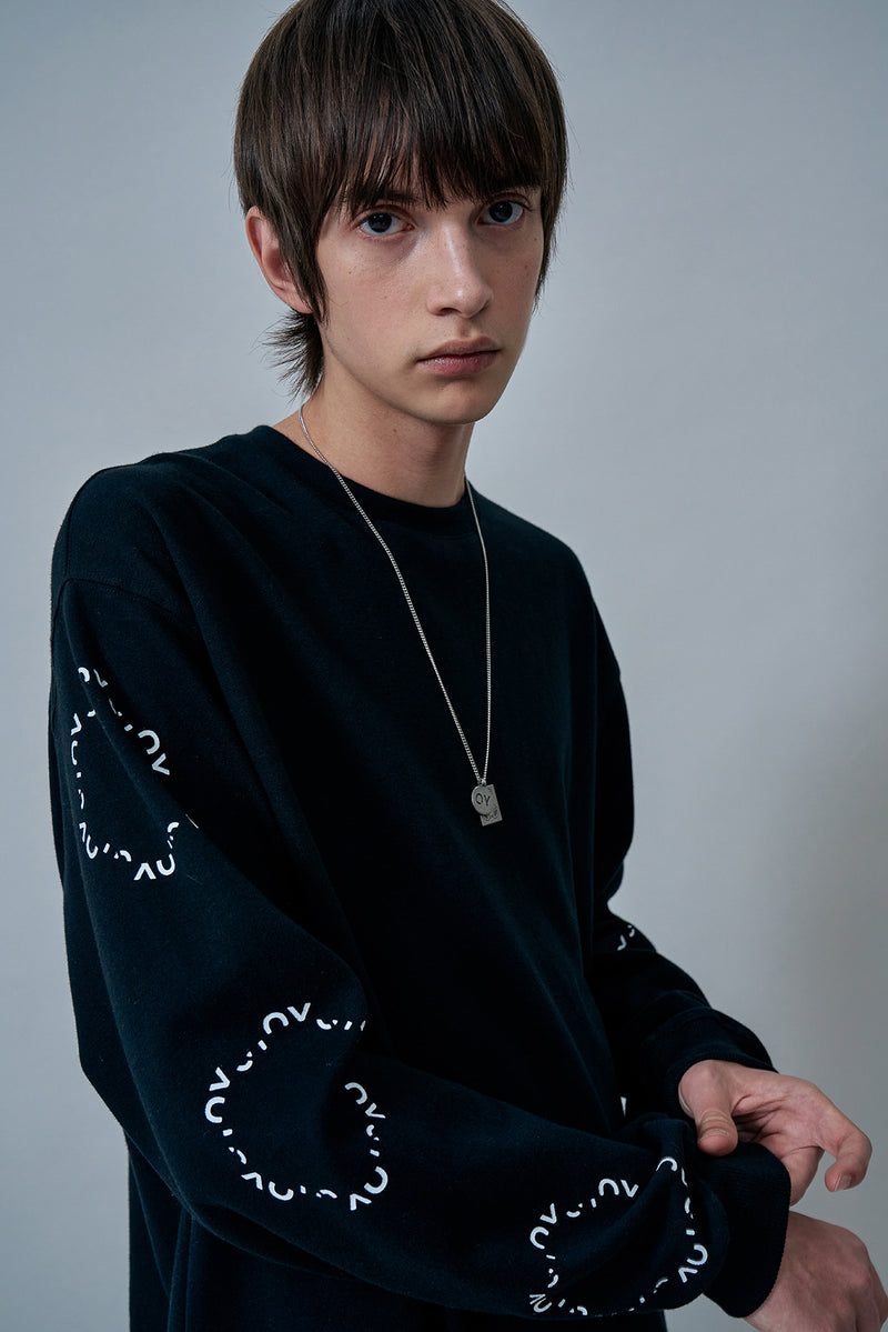 オーワイ(OY) ROUND LOGO LONG SLEEVE-BLACK