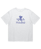 mahagrid (マハグリッド) ANGEL CROSS STITCH TEE [LIGHT GREY]