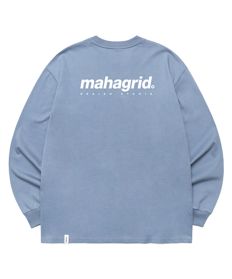 mahagrid (マハグリッド) ORIGIN LOGO LS TEE [BLUE]