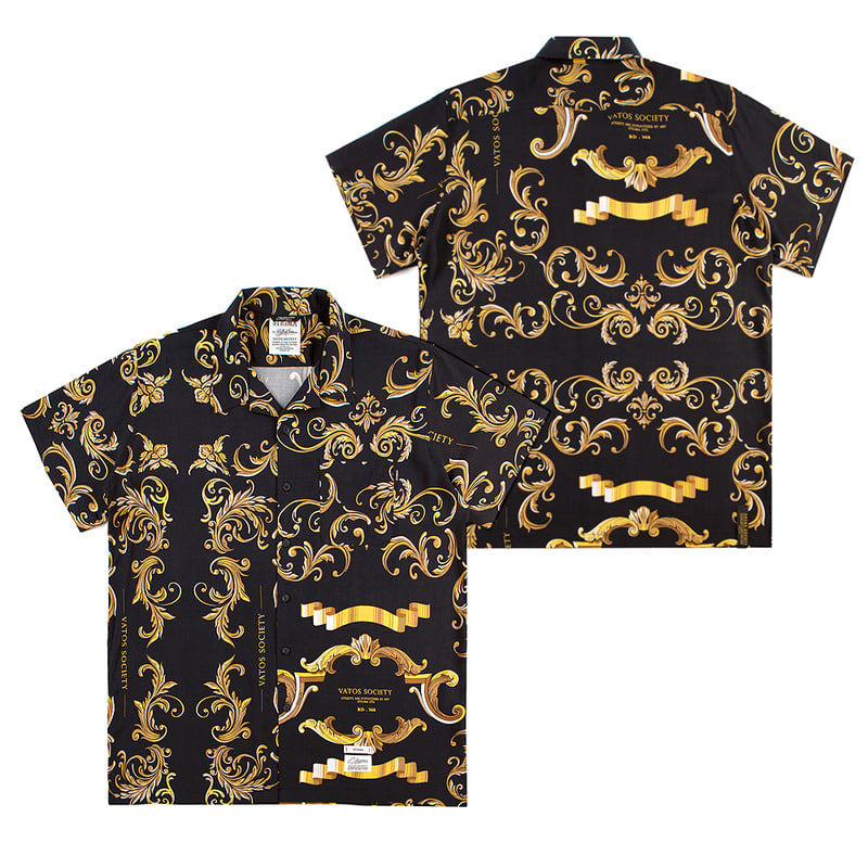 STIGMA(スティグマ)   ANTIQUE RAYON SHORT SLEEVES SHIRTS BLACK