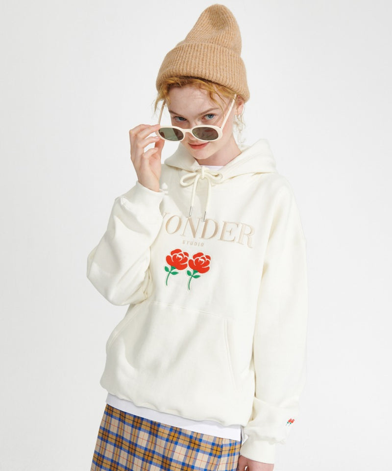 ワンダービジター(WONDER VISITOR)  2021 Logo Hoodie [Ivory]