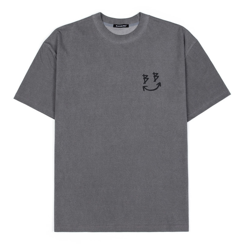 ブラックブロンド(BLACKBLOND) BBD Classic Smile Logo Pigment T-Shirt (Gray)