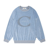 curetty (キュリティー) C LOGO BOUCLE EMBROIDERY TOP_SKY BLUE
