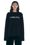 レイブレス(LABELESS) BLACK REFLECTIVE LOGO T-SHIRT