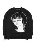 アジョバイアジョ(AJOBYAJO) "Maing" Girl Oversized Wool Knit Sweater [Black]