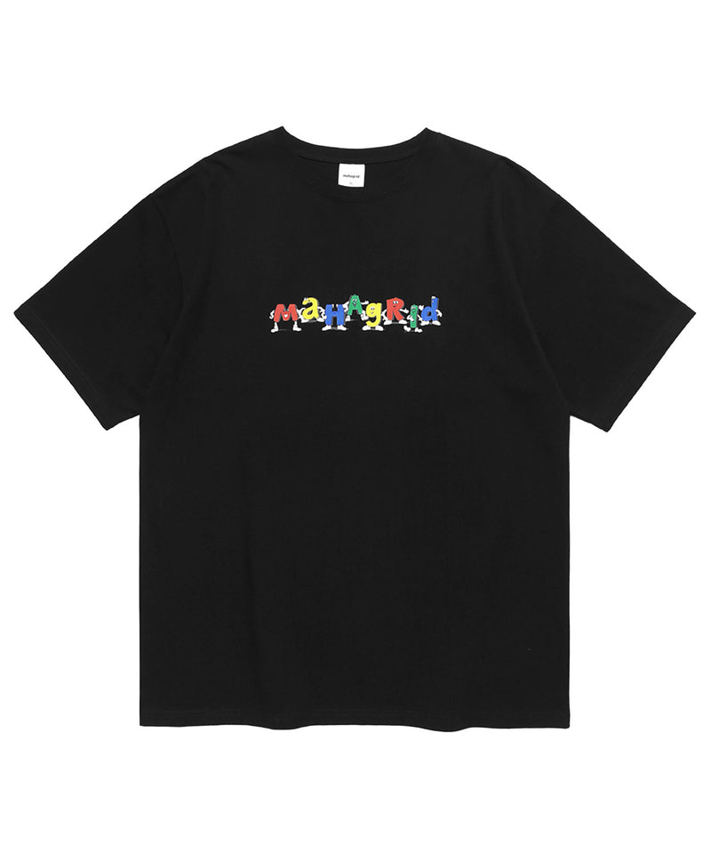 mahagrid (マハグリッド) ALPHABET FRIENDS TEE [BLACK]
