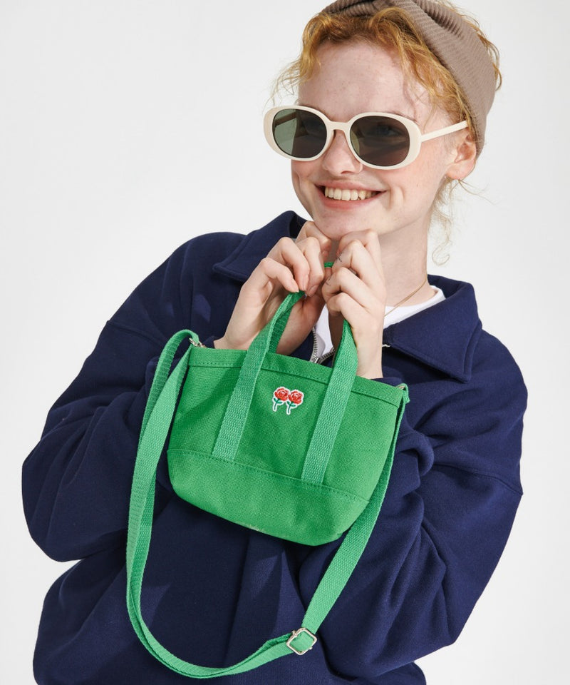 ワンダービジター(WONDER VISITOR)  Logo mini cross bag [Green]