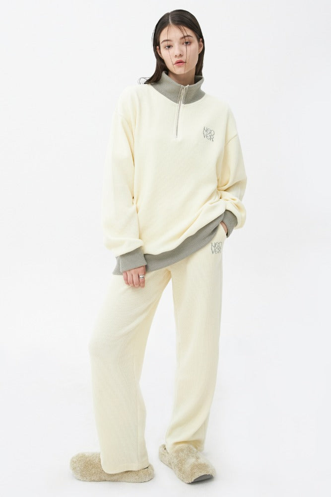 NCOVER（エンカバー）TYPO LOGO KNIT PANTS-IVORY