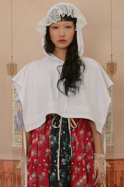 オクトーバーサード(Oct.3) Lace Veil Hood Cape [White]