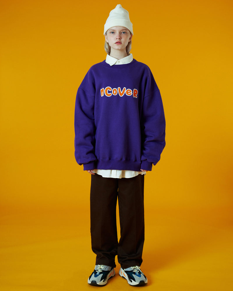 NCOVER（エンカバー）SIGNATURE PATCH LOGO SWEATSHIRT-PURPLE