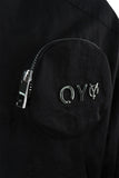 オーワイ(OY) DOUBLE PLEATS BOMBER JACKET-BLACK