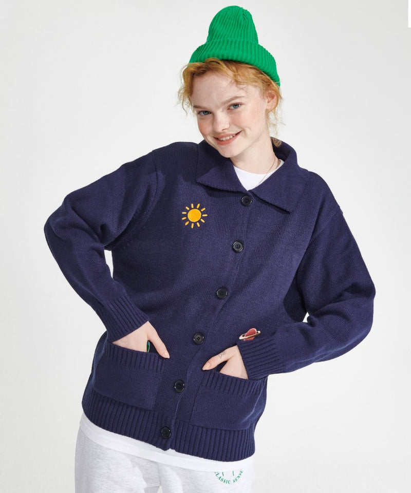 ワンダービジター(WONDER VISITOR)   Stella Cardigan [Navy]