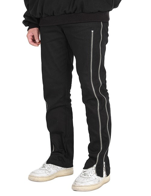 ランベルシオ(LANG VERSIO) 318 side 2 zipper black jeans