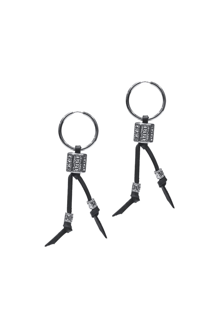 BLACKPURPLE (ブラックパープル) BYBE Leather Piercing - Black