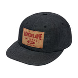 アクメドラビ(acme' de la vie)  DENIM LABEL PATCHWORK BALL CAP BLUE BLACK DENIM