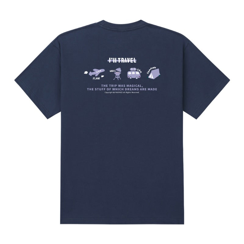 RADINEO (ラディネオ)　I'll Travel Navy Short-Sleeved T-Shirt
