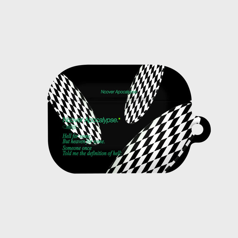 NCOVER（エンカバー）THREE CHECKER TEXT-BLACK(AirPods PRO HARD)