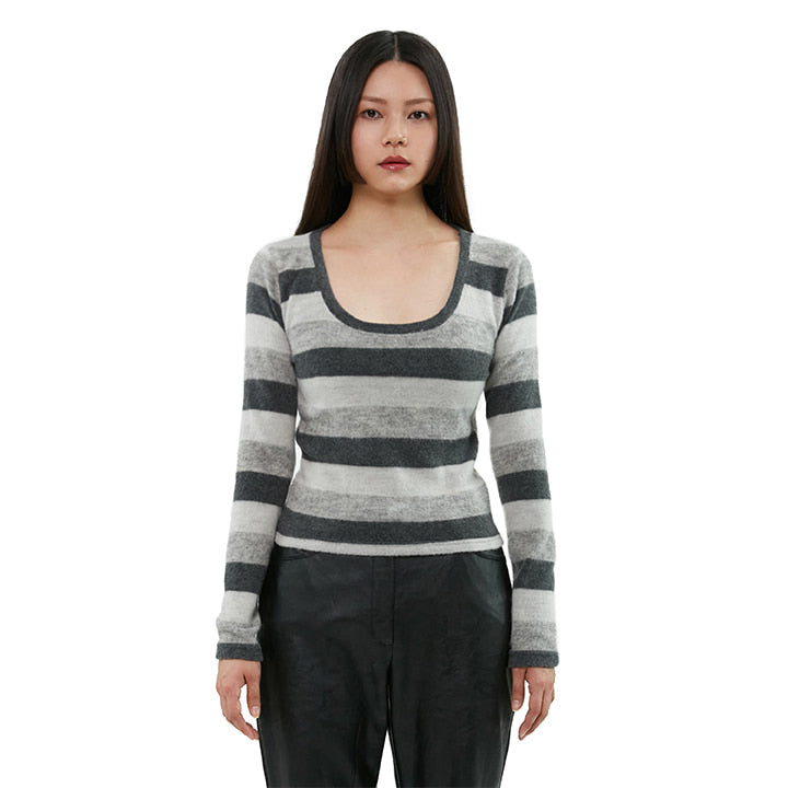 curetty (キュリティー)  C STRIPE BASIC T-SHIRT_GREY
