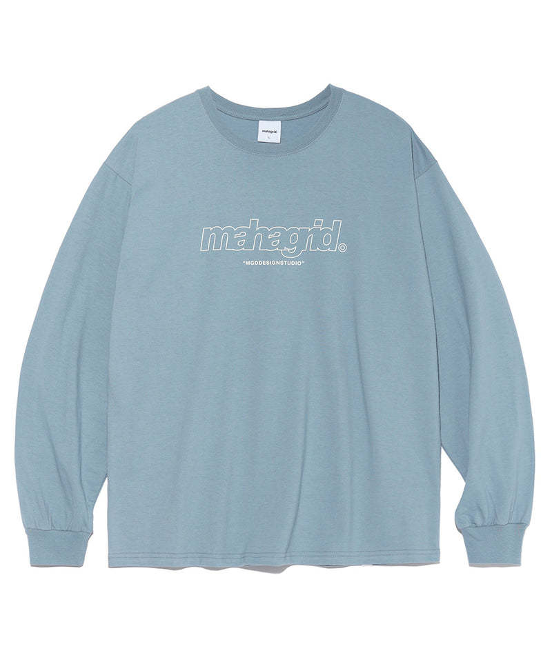 mahagrid (マハグリッド)   THIRD LOGO LS TEE [SKYBLUE]