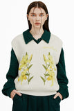 イーエスシースタジオ(ESC STUDIO) flower knit vest(beige)