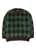 アジョバイアジョ(AJOBYAJO) Harlequin Check Oversized Sweater [Green]