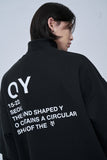 オーワイ(OY) LAYERED ZIPPER POLA LONG SLEEVE-BLACK