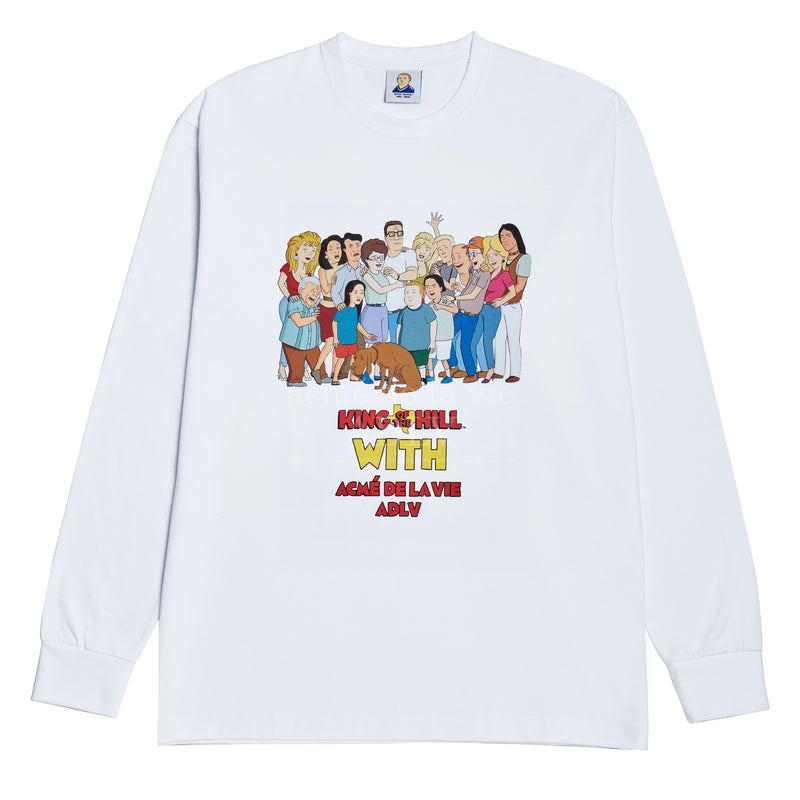 アクメドラビ(acme' de la vie)   HILL FAMILY - WHITE LONG SLEEVE T-SHIRT