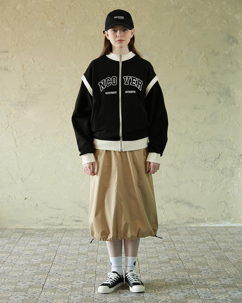 NCOVER（エンカバー）COLLEGE ARCH LOGO JACKET-BLACK
