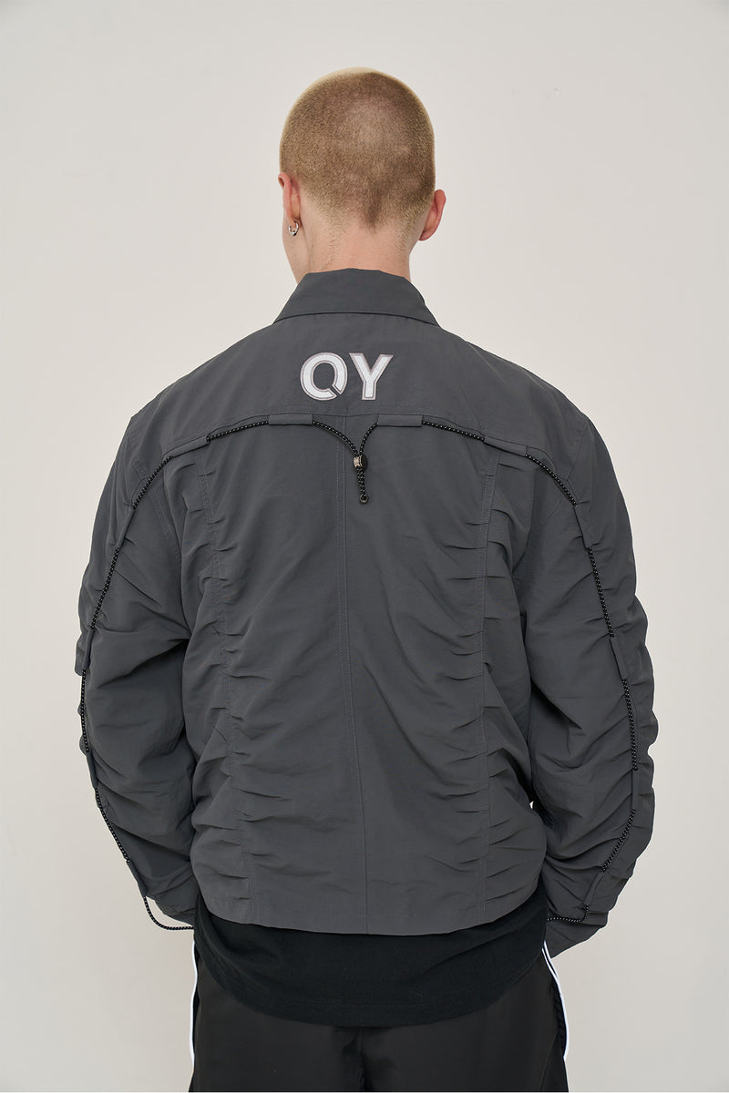 オーワイ(OY) FOLD STRING JACKET-CHARCOAL GREY