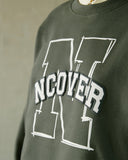 NCOVER（エンカバー）N LINE LOGO POINT SWEATSHIRT-KHAKI