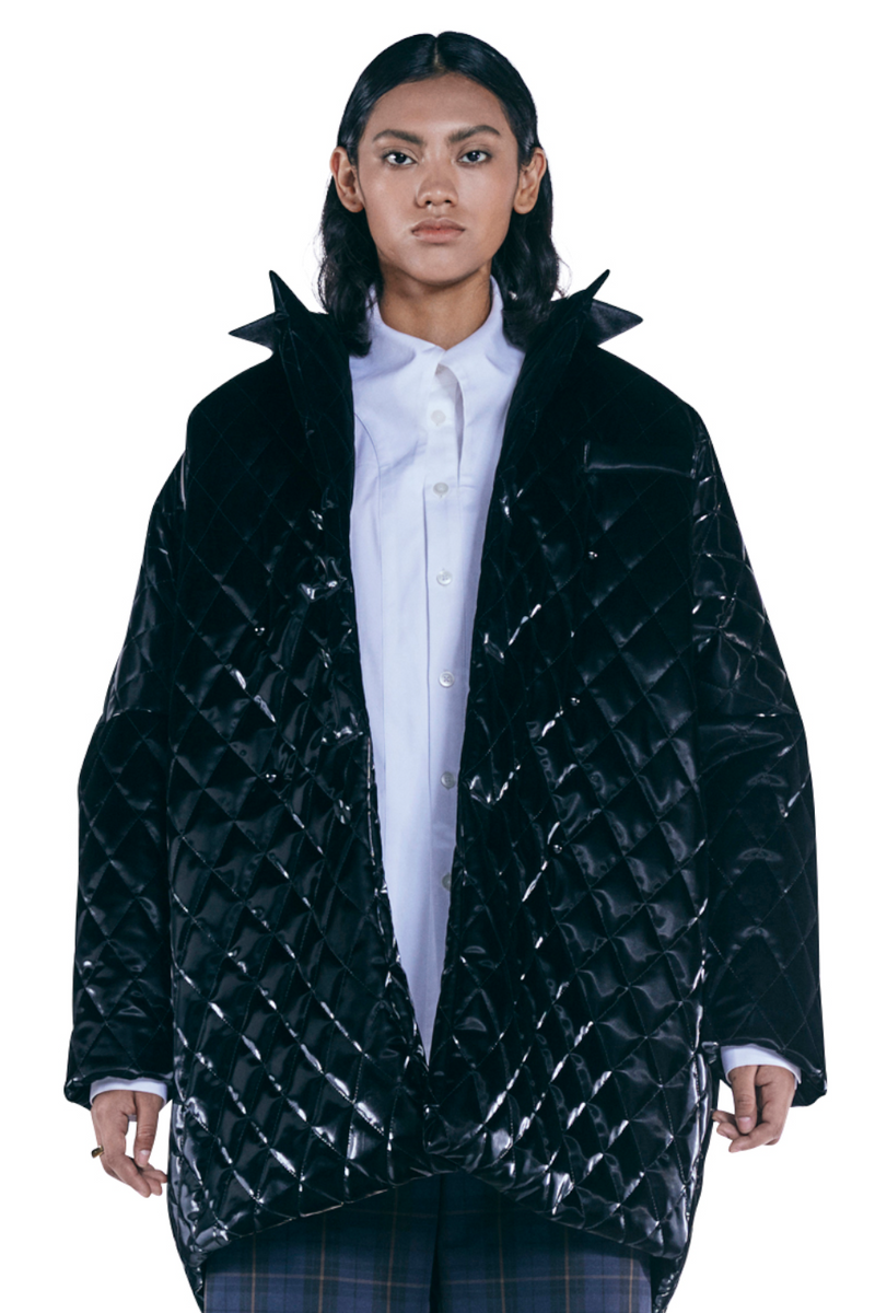 レイブレス(LABELESS) BLACK DIAMOND PUFFED QUILTING JUMPER