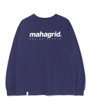 mahagrid (マハグリッド)   ORIGIN LOGO LS TEE [DEEP PURPLE]