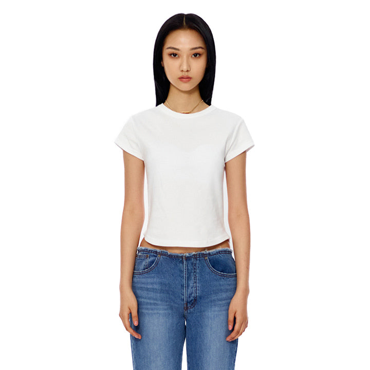 curetty (キュリティー)  C 90S LINE BASIC T-SHIRT_WHITE