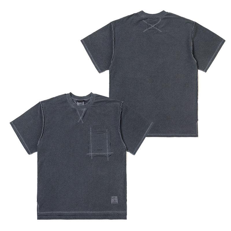 STIGMA(スティグマ) 22 INSIDEOUT PIGMENT OVERSIZED T-SHIRTS NAVY