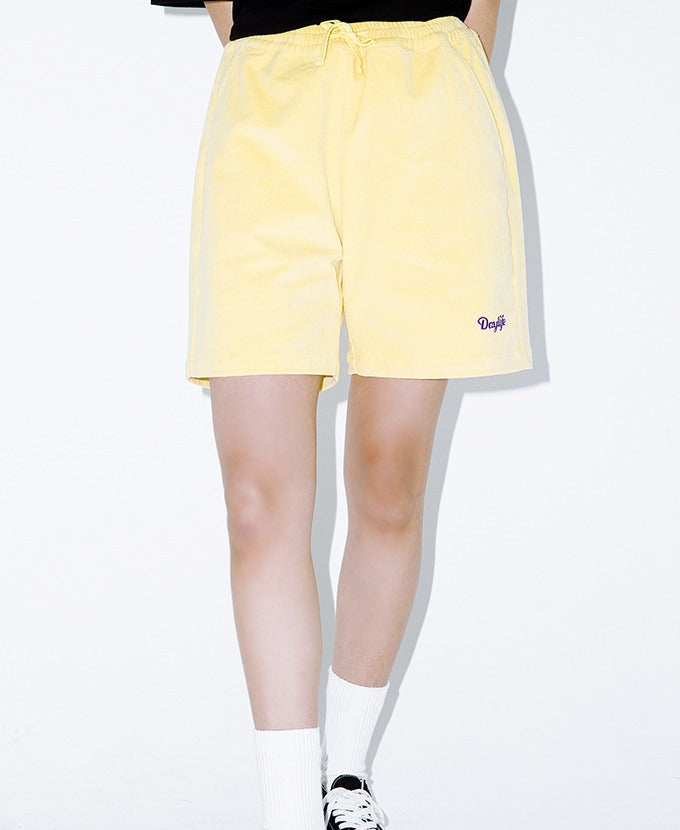 デイライフ(Daylife) Corduroy Half Pants (Yellow)